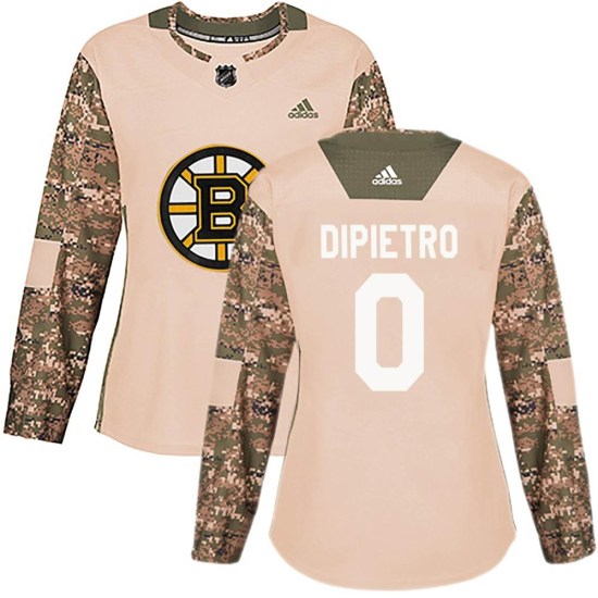 Michael DiPietro Boston Bruins Women's Authentic Veterans Day Practice Adidas Jersey - Camo