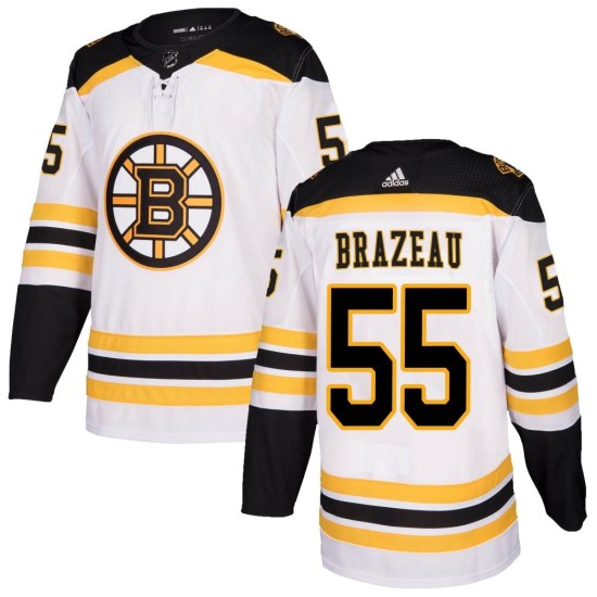 Justin Brazeau Boston Bruins Youth Authentic Away Adidas Jersey - White