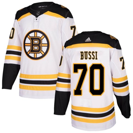 Brandon Bussi Boston Bruins Youth Authentic Away Adidas Jersey - White