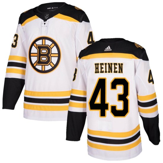 Danton Heinen Boston Bruins Youth Authentic Away Adidas Jersey - White