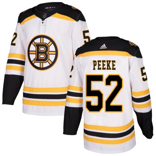 Andrew Peeke Boston Bruins Youth Authentic Away Adidas Jersey - White