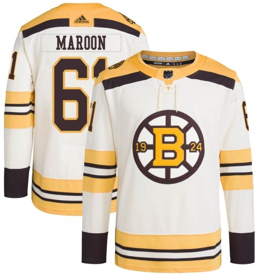 Pat Maroon Boston Bruins Authentic 100th Anniversary Primegreen Adidas Jersey - Cream