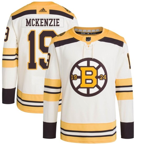 Johnny Mckenzie Boston Bruins Authentic 100th Anniversary Primegreen Adidas Jersey - Cream