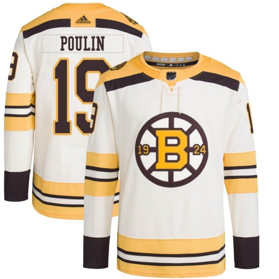 Dave Poulin Boston Bruins Authentic 100th Anniversary Primegreen Adidas Jersey - Cream