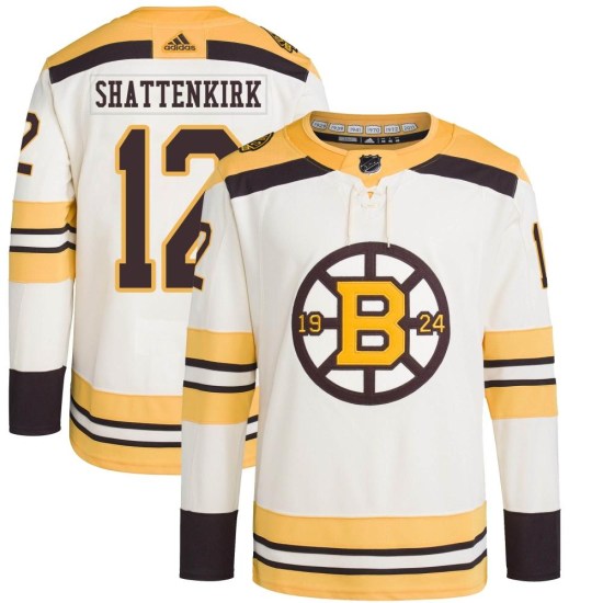Kevin Shattenkirk Boston Bruins Authentic 100th Anniversary Primegreen Adidas Jersey - Cream