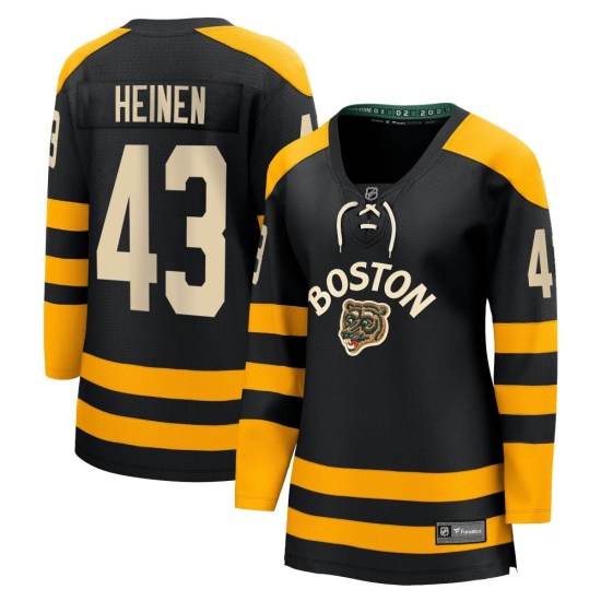 Danton Heinen Boston Bruins Women's Breakaway 2023 Winter Classic Fanatics Branded Jersey - Black