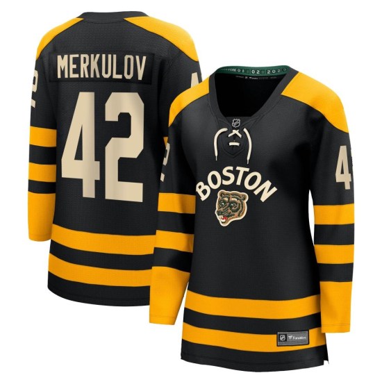 Georgii Merkulov Boston Bruins Women's Breakaway 2023 Winter Classic Fanatics Branded Jersey - Black
