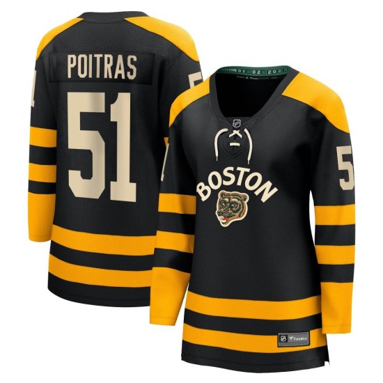 Matthew Poitras Boston Bruins Women's Breakaway 2023 Winter Classic Fanatics Branded Jersey - Black