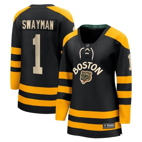 Jeremy Swayman Boston Bruins Women's Breakaway 2023 Winter Classic Fanatics Branded Jersey - Black