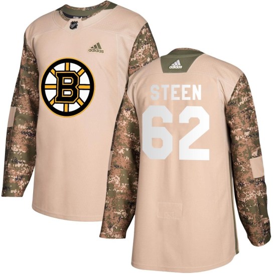 Oskar Steen Boston Bruins Authentic Veterans Day Practice Adidas Jersey - Camo