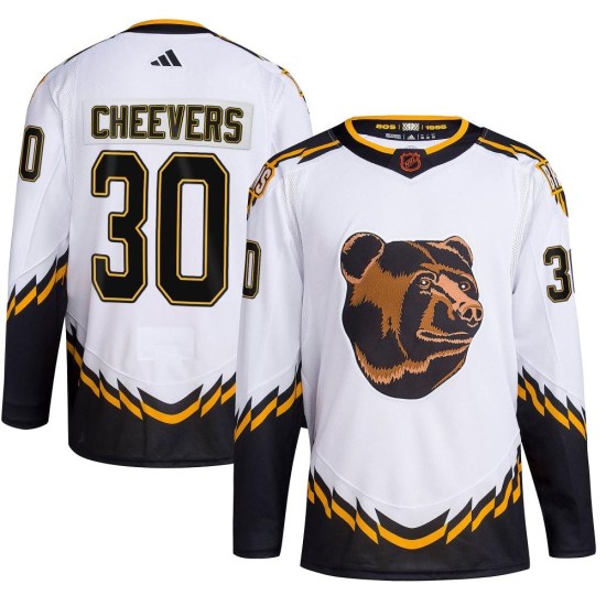 Gerry Cheevers Boston Bruins Youth Authentic Reverse Retro 2.0 Adidas Jersey - White