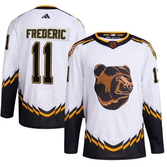 Trent Frederic Boston Bruins Youth Authentic Reverse Retro 2.0 Adidas Jersey - White