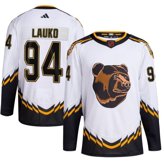 Jakub Lauko Boston Bruins Youth Authentic Reverse Retro 2.0 Adidas Jersey - White