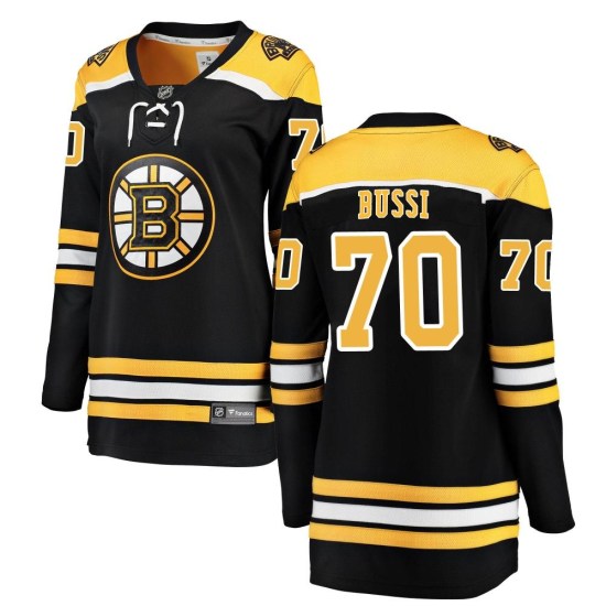 Brandon Bussi Boston Bruins Women's Breakaway Home Fanatics Branded Jersey - Black