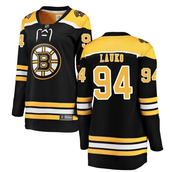Jakub Lauko Boston Bruins Women's Breakaway Home Fanatics Branded Jersey - Black
