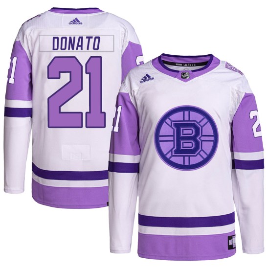 Ted Donato Boston Bruins Youth Authentic Hockey Fights Cancer Primegreen Adidas Jersey - White/Purple