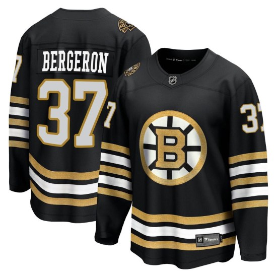 Patrice Bergeron Boston Bruins Premier Breakaway 100th Anniversary Fanatics Branded Jersey - Black