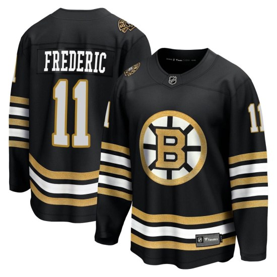 Trent Frederic Boston Bruins Premier Breakaway 100th Anniversary Fanatics Branded Jersey - Black
