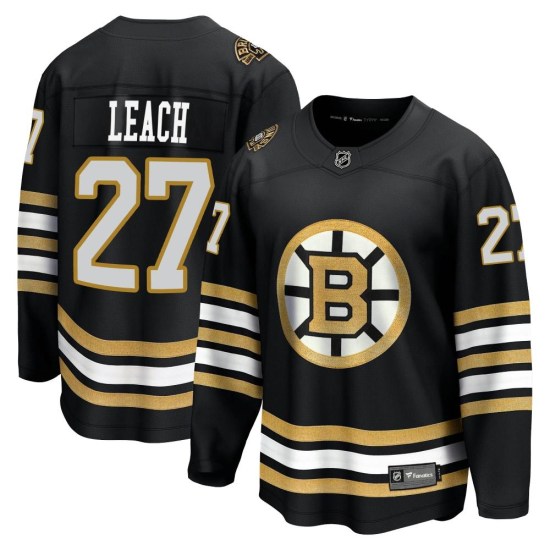 Reggie Leach Boston Bruins Premier Breakaway 100th Anniversary Fanatics Branded Jersey - Black
