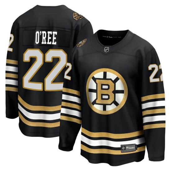 Willie O'ree Boston Bruins Premier Breakaway 100th Anniversary Fanatics Branded Jersey - Black