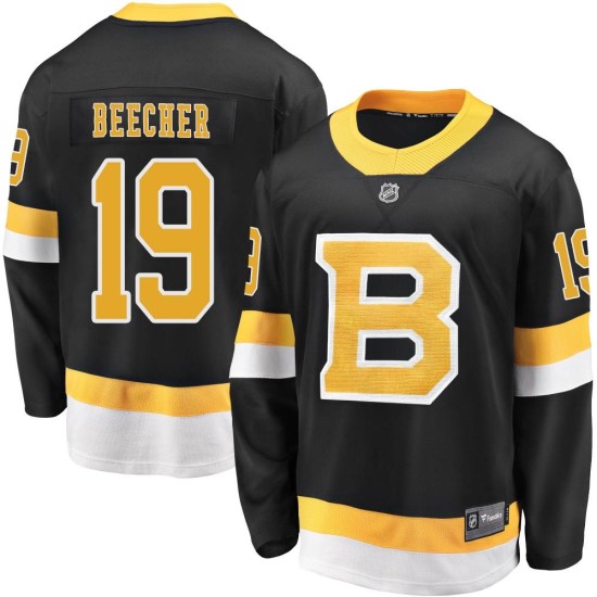 Johnny Beecher Boston Bruins Youth Premier Breakaway Alternate Fanatics Branded Jersey - Black