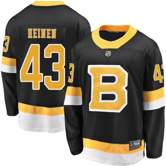 Danton Heinen Boston Bruins Youth Premier Breakaway Alternate Fanatics Branded Jersey - Black