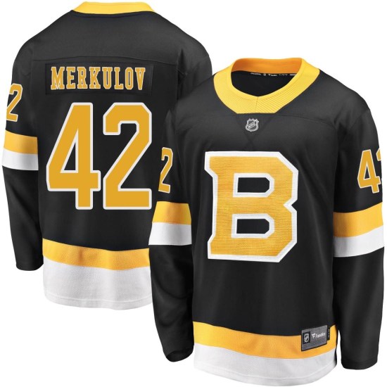 Georgii Merkulov Boston Bruins Youth Premier Breakaway Alternate Fanatics Branded Jersey - Black