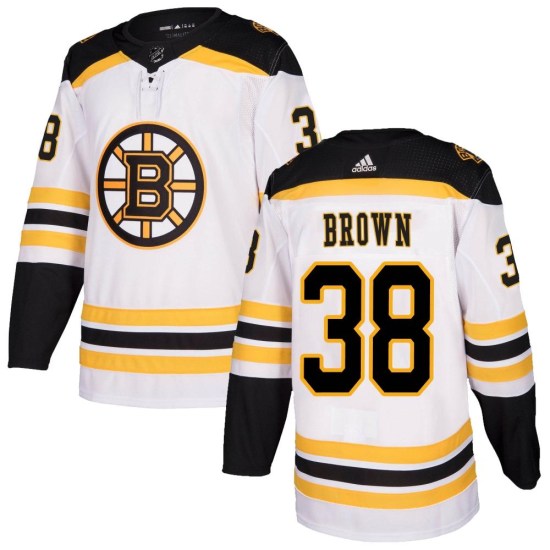 Patrick Brown Boston Bruins Authentic Away Adidas Jersey - White