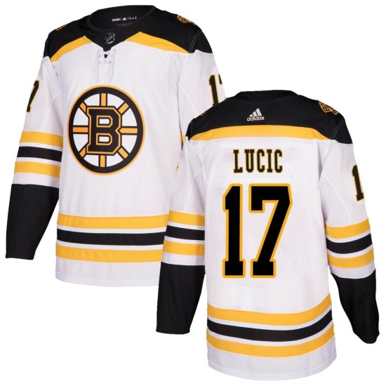 Milan Lucic Boston Bruins Authentic Away Adidas Jersey - White