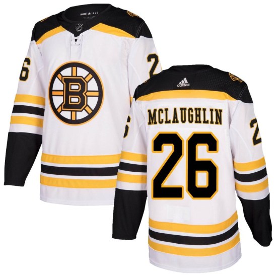 Marc McLaughlin Boston Bruins Authentic Away Adidas Jersey - White