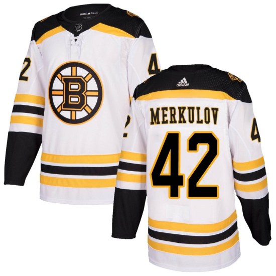 Georgii Merkulov Boston Bruins Authentic Away Adidas Jersey - White