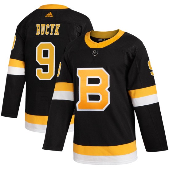 Johnny Bucyk Boston Bruins Authentic Alternate Adidas Jersey - Black