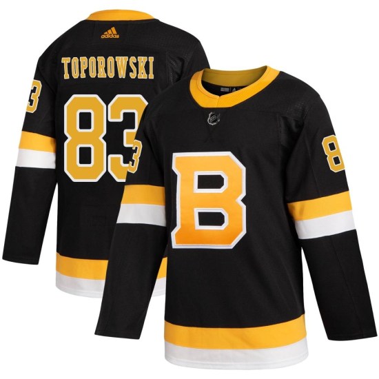 Luke Toporowski Boston Bruins Authentic Alternate Adidas Jersey - Black