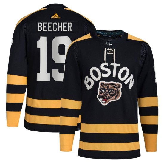 Johnny Beecher Boston Bruins Authentic 2023 Winter Classic Adidas Jersey - Black