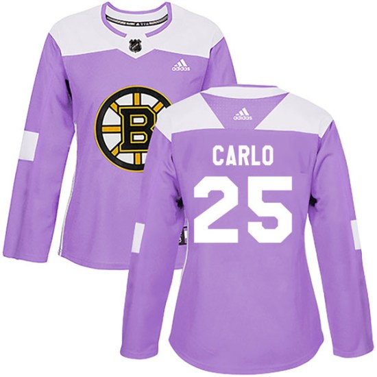Brandon Carlo Boston Bruins Women's Authentic Fights Cancer Practice Adidas Jersey - Purple