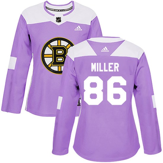 Kevan Miller Boston Bruins Women's Authentic Fights Cancer Practice Adidas Jersey - Purple