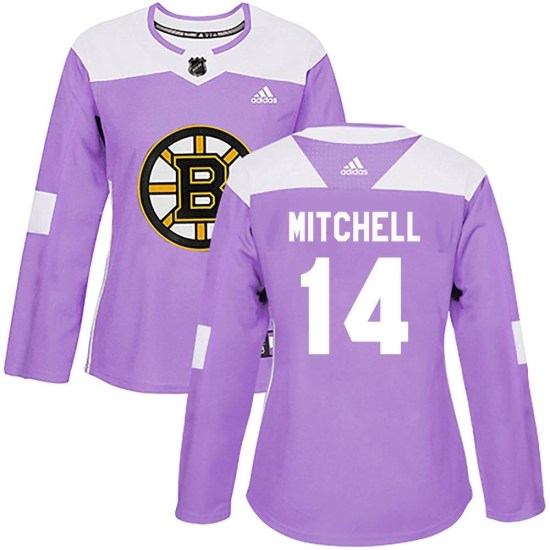 Ian Mitchell Boston Bruins Women's Authentic Fights Cancer Practice Adidas Jersey - Purple