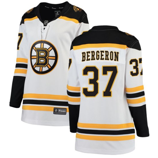 Patrice Bergeron Boston Bruins Women's Breakaway Away Fanatics Branded Jersey - White