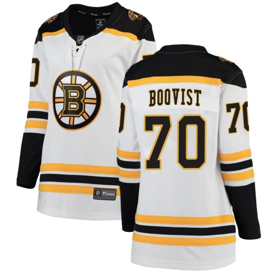 Jesper Boqvist Boston Bruins Women's Breakaway Away Fanatics Branded Jersey - White