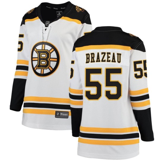 Justin Brazeau Boston Bruins Women's Breakaway Away Fanatics Branded Jersey - White