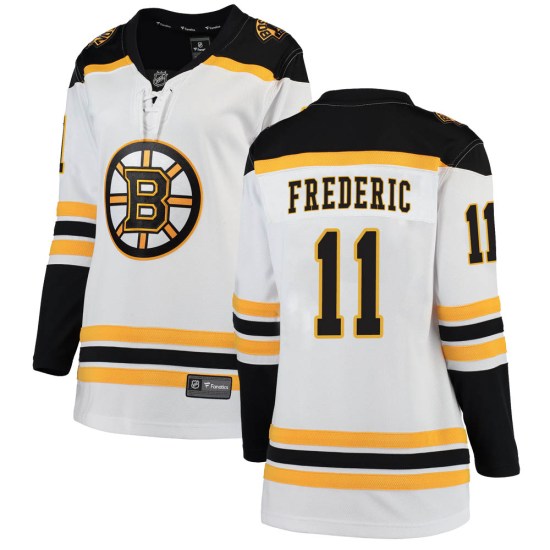 Trent Frederic Boston Bruins Women's Breakaway Away Fanatics Branded Jersey - White