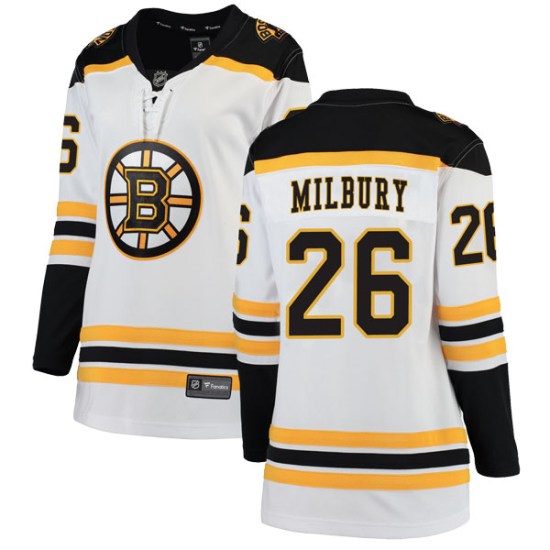 Mike Milbury Boston Bruins Women's Breakaway Away Fanatics Branded Jersey - White