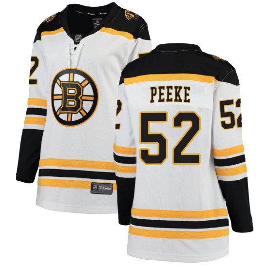 Andrew Peeke Boston Bruins Women's Breakaway Away Fanatics Branded Jersey - White