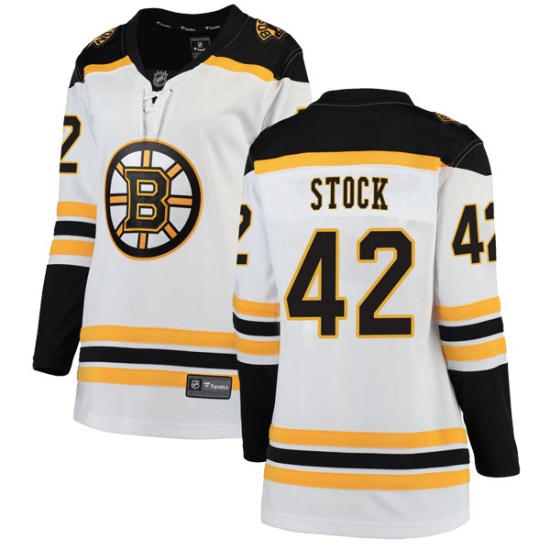Pj Stock Boston Bruins Women's Breakaway Away Fanatics Branded Jersey - White