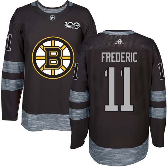Trent Frederic Boston Bruins Youth Authentic 1917-2017 100th Anniversary Jersey - Black