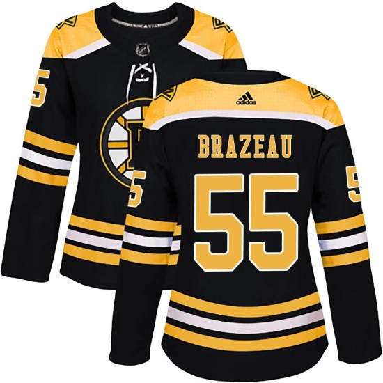Justin Brazeau Boston Bruins Women's Authentic Home Adidas Jersey - Black