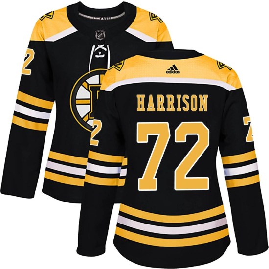 Brett Harrison Boston Bruins Women's Authentic Home Adidas Jersey - Black