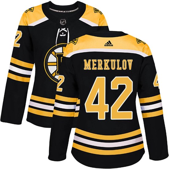 Georgii Merkulov Boston Bruins Women's Authentic Home Adidas Jersey - Black