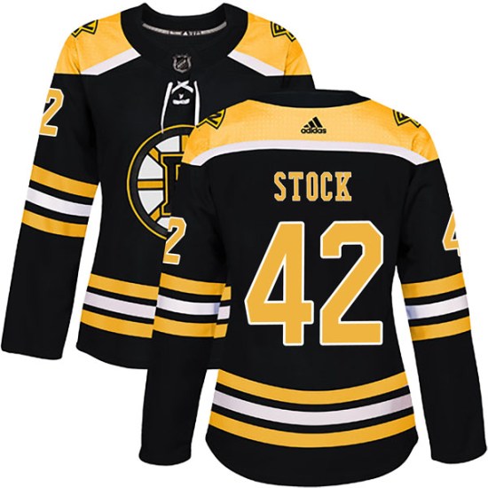 Pj Stock Boston Bruins Women's Authentic Home Adidas Jersey - Black