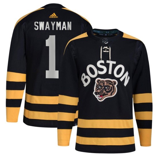 Jeremy Swayman Boston Bruins Youth Authentic 2023 Winter Classic Adidas Jersey - Black